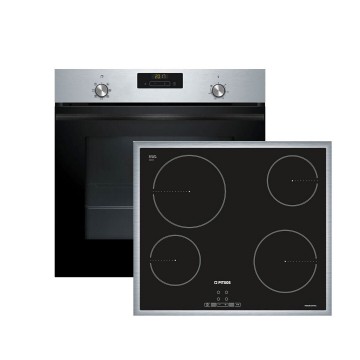 Pitsos PH20M41X3 + CRE645S06 Φούρνος άνω Πάγκου 71lt με Κεραμικές Εστίες Π59.4εκ. Inox